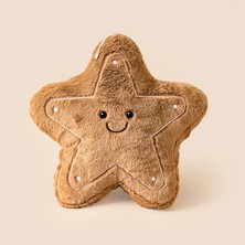 Matmel Soft Yıldız Figürlü Yastık - Kahverengi - 40X40 cm