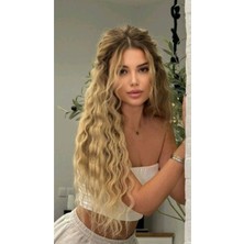 Özbience Su Dalgalı Bal Köpüğü Yarımay Postiş, 60 Cm, 160 Gr, 2 Yan Postiş