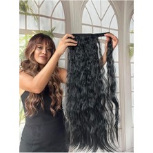 Özbience Saç Takma At Kuyruğu, Bağcıklı, Gerçek Saç Dokulu, Yandan Dolamalı