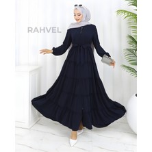 Moda Hayme Eteği Beş Katlı Ferace Lacivert Renk