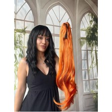 Özbience Bakır Renkli Mandallı Tokalı At Kuyruğu Postiş, Havalı ve Şık Görünüm