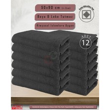 Sualuxe [12 Adet] Büyük Boy Mikrofiber 50X90CM, Spor Havlusu, Kuaför Havlusu, Berber Havlusu, El Yüz Havlusu