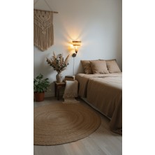 Rattam Sırma Rattan Aplik - Doğal Çam Kabuğu Boyalı El Yapımı Duvar Lambası