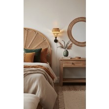 Rattam Grove Rattan Aplik - Doğal Çam Kabuğu Boyalı El Yapımı Duvar Lambası