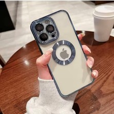 Epro iPhone 14 Pro Kamera Lens Koruyuculu Magsafe Şarj Özellikli Arkası Şeffaf Yanları Renkli Kılıf