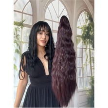 Özbience Doğal Saç Görünümlü At Kuyruğu Postiş ve Mandallı Tokalı Saç Eklentisi