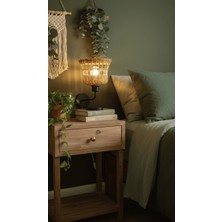 Rattam Icon Rattan Aplik - Doğal Çam Kabuğu Boyalı El Yapımı Duvar Lambası