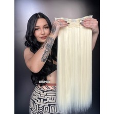 Özbience Şık ve Zarif Düz Yarım Ay Takı, 2 Yan Çıt Çıt ile Parlaklık