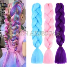 Özbience Renkli Unicorn Jumbo Örgü 3'lü Set, Gökkuşağı Temalı, Afrika ve Brezilya Tarzı