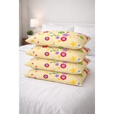 Ber-Tun Tekstil Desenli Yastık Kılıfı Fermuarlı 4'lü Takım