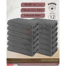 Tusebu Pamuk Yüz Havlusu 12’li Set – Yüksek Emicilik, Yumuşak Doku