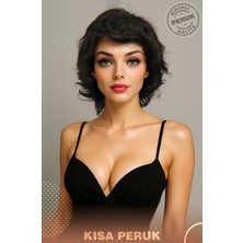 Özbience Doğal Görünümlü Kısa Fiber Peruk, Şık ve Rahat Saç Aksesuarı