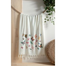 Pamuk Peştemal, Plaj Havlusu, Banyo Havlusu, Kelebek Desen