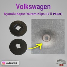 AutoPit 3D Volkswagen Uyumlu Kaput Yalıtım Klipsi (5’li Paket)