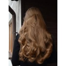 Özbience Karamel Renk Yarım Ay Çıt Çıt Postiş, Isıya Dayanıklı ve Fön Uygulamalı