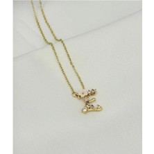 SY Aksesuar Çelik Prenses Harf Kolye