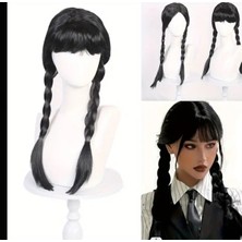 Özbience Çocuk ve Yetişkinler Için Şık ve Rahat Wednesday Peruk, Farklı Tarz Seçenekleri