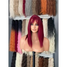 Özbience Doğal Görünümlü Kızıl Perçemli Saç Peruk, Havalı ve Şık Tasarım