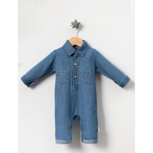 Jolly Joy Cepli Kız Bebek Kot Tulum - Mavi - 3 - 6 Ay Mavi