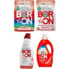 Boron Toz Renkliler Toz Beyazlar Sıvı Bulaşık Deterjanı Sıvı Renkliler 4 Lü Paket