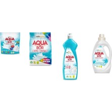 Eti Maden Aquabor Doğal Mineralli Tablet + 4 kg Renkliler + Elde Bulaşık + Sıvı Beyaz 4 Lü Set