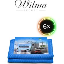 Wilma Secret Temizlik Cam Bezi 40×40 6 Lı Paket (3 Adet)