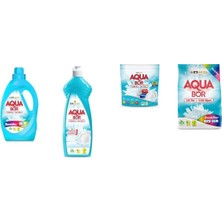 Boron Aquabor Doğal Mineralli Sıvı Renkliler + Elde Bulaşık + Tablet + 4 kg Renkliler 4 Lü Set