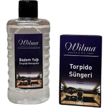 Wilma Secret Torpido Koruyucu 2 Li Bakım Seti - Badem Yağı ve Torpido Süngeri (5 Adet)