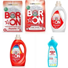 Boron 4 kg Toz Çamşır Deterjan+Sıvı Deterjan Renkliler+Beyazlar 1.69 +Elde Yıkama Bulaşık Deterjanı