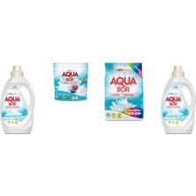 Eti Maden Aquabor Doğal Mineralli Sıvı Beyaz  + Tablet + 4 kg Renkliler + Sıvı Beyaz 4 Lü Set