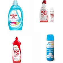 Eti Maden Doğal Mineralli Aquabor Sıvı Deterjan Renkliler 33 Yıkama+ Bulaşık Deterjanı+ Bortam Dezenfektan