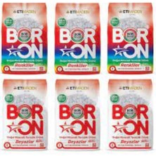 Boron Çamaşır Deterjanı 3 Adet *4 kg Renkliler+ 3 Adet*4 kg Beyazlar Için