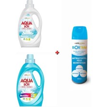 Eti Maden Aquabor Beyazlar ve Renkliler Için Sıvı Çamaşır Deterjanı 2*2.15 L 66 Yıkama Sıvı + Dezenfektan