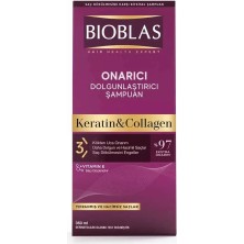 5 Adet Bioblas Keratin  Kolajen Onarıcı Dolgunlaştırıcı Saç Bakım Şampuanı 360 ml