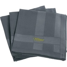 Wilma Lotus Mikrofiber Bez 60×40 3 Lü Set Antrasit - Mutfak, Banyo, Cam, Araç Temizlik Bezi