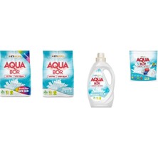 Boron Aquabor Doğal Mineralli 4 kg Renkliler + 4 kg Beyaz + Sıvı Beyaz  + Tablet 4 Lü Set