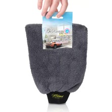 Wilma Secret Mikrofiber Araç Yıkama Eldiveni Antrasit Çift Taraflı Oto Yıkama Eldiveni (3 Adet)