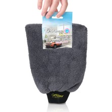 Wilma Secret Mikrofiber Araç Yıkama Eldiveni Antrasit Çift Taraflı Oto Yıkama Eldiveni (4 Adet)