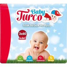 Baby Turco Bebek Islak Mendil 3X60 Adet 1 Adet