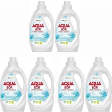 AQUABOR Sivi Çamaşir Deterjani Beyazlar Içi̇n 6 Adet 198 Yikama Doğal Mi̇neralli̇