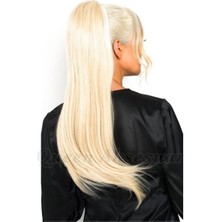 Özbience Lüks Trend Düz Uzun At Kuyruğu Fiber Saç Peruk Mandal Tokalı