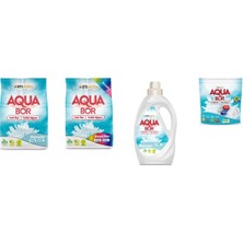 Eti Maden Aquabor Doğal Mineralli 4 kg Beyaz + 4 kg Renkliler + Sıvı Beyaz  + Tablet 4 Lü Set
