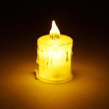 Q-Art Dekoratif Simli Pilli Mum - 6 cm