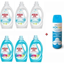 Boron Beyazlar ve Renkliler Için Sıvı Çamaşır Deterjanı 6*2.15 L 198 Yıkama Sıvı + Dezenfektan