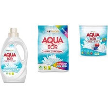 Boron Aquabor Doğal Mineralli Sıvı Beyaz + 4 kg Renkliler + Tablet 3 Lü Set