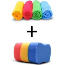 Wilma Secret Süper Microbiber Temizlik Bezi + 3lü Oto Yıkama Süngeri