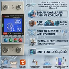 Onoffsmart Tuya Destekli Akıllı Wi-Fi Yüksek voltaj Akım Koruma açma kapatma 63 A Anahtar Devre Kesici