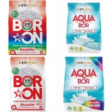 Eti Maden Aquabor Çamaşır Deterjanı Renkli 6 kg Beyazlar 6 kg Boron Beyazlar Için 4 kg Renkliler Için 4 kg