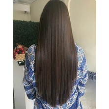 Özbience 3 Parça Çikolata Kahve Düz Yarımay Yan Çıt Saç Postiş Set