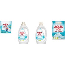 Aquabor Doğal Mineralli Tablet + Sıvı Beyaz + Sıvı Beyaz  + 4 kg Beyaz 4 Lü Set